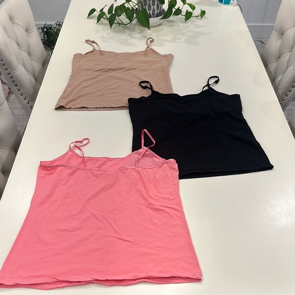 Women's Camisole Top Bundle of Three - Black, Pink, and Beige - Picture 4 of 6